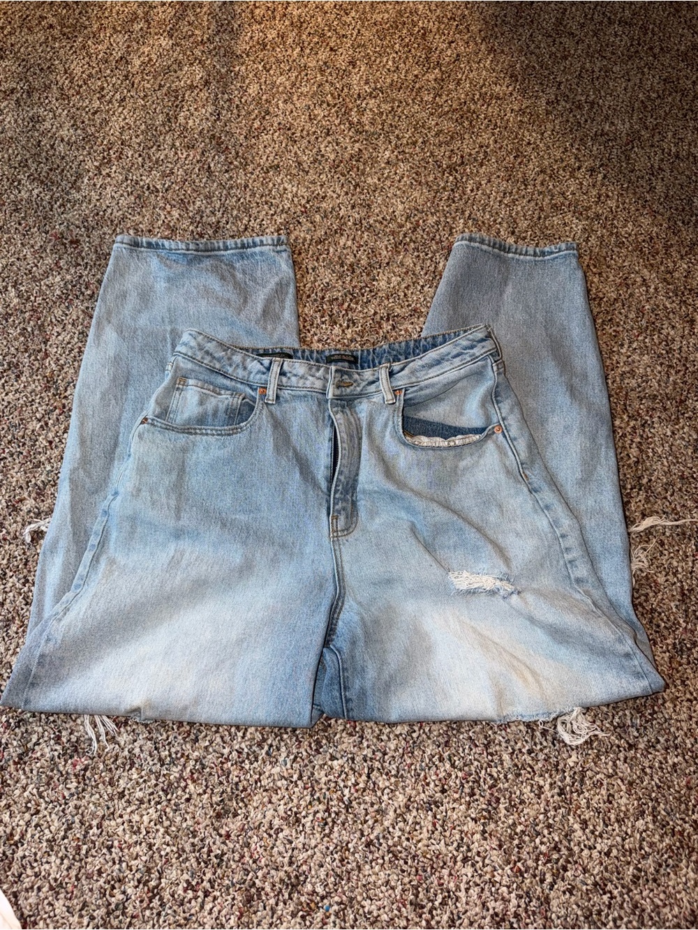 Wild Fable Light Blue Distressed Relaxed Fit Jeans